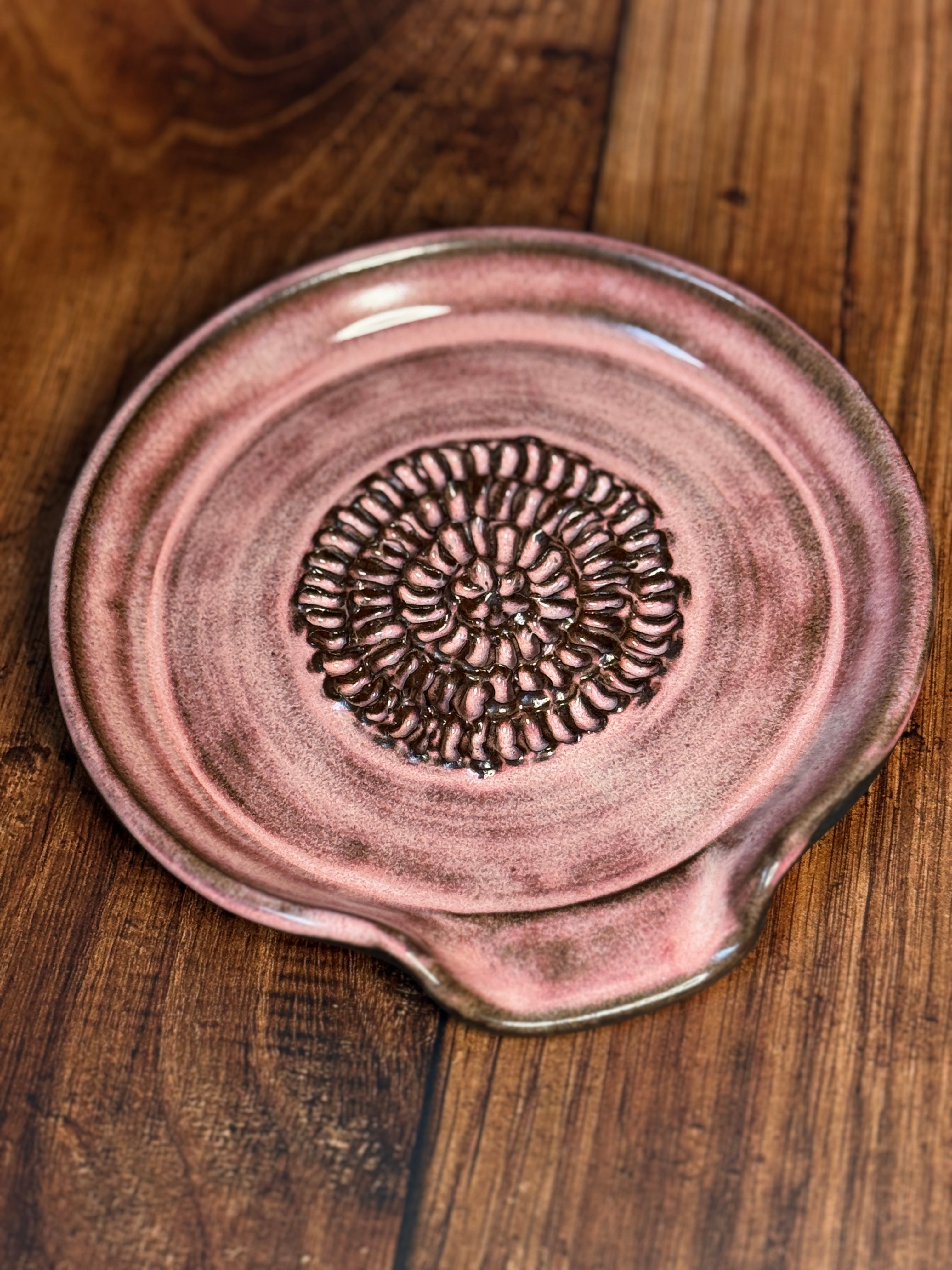 Pink Textured Grater Dish