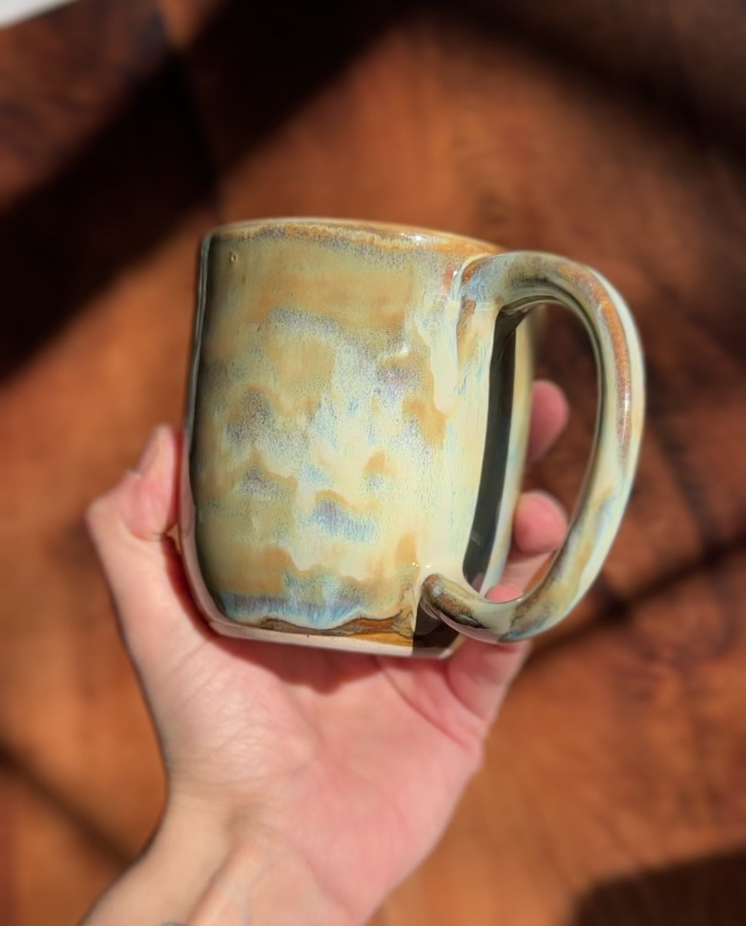 Earth Tone Handmade Ceramic Mug (Stoneware)