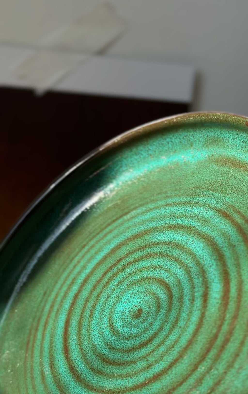 Dark Teal Handmade Spoon Rest (Stoneware)