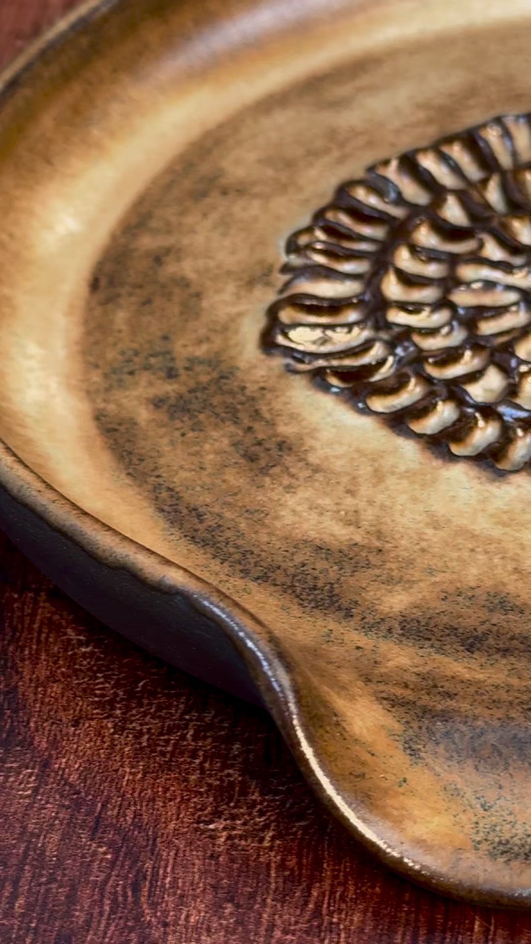 Earthy Brown Handmade Grating Dish (Stoneware)