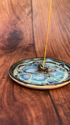 Kaleidoscope Glazed Incense Holder (Stoneware)