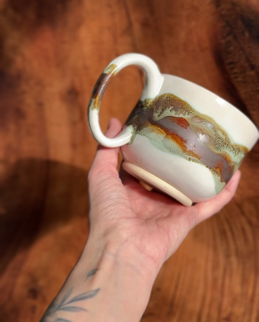 Handmade Ceramic Mug with Matte and Gloss Glaze (Stoneware)