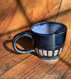 Black and Amethyst Purple Handmade Ceramic Mug (Stoneware)
