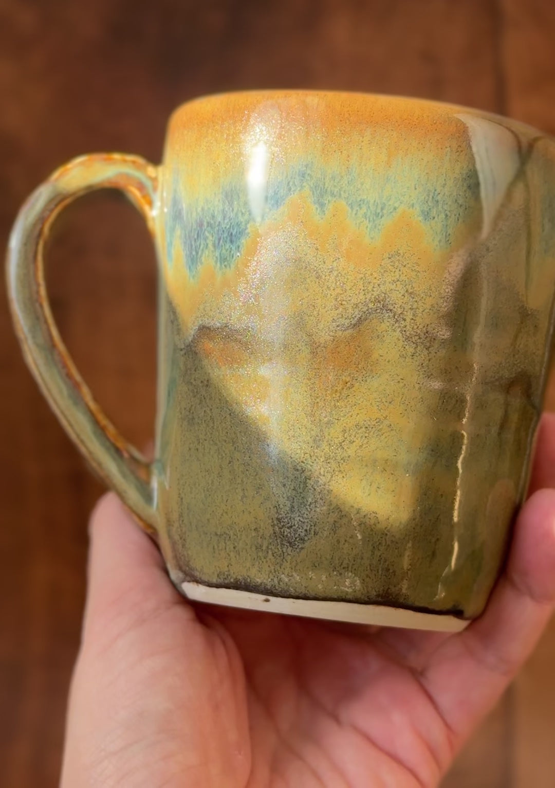 Earth Tone Multi-Color Handmade Mug (Stoneware)