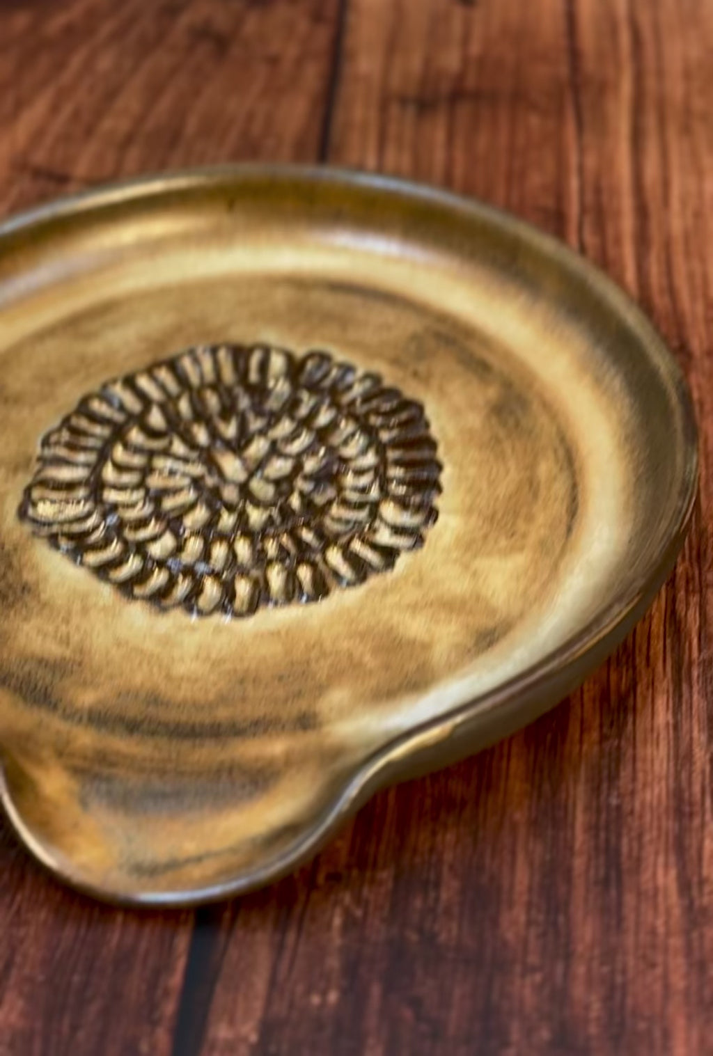 Earthy Brown Handmade Grating Dish (Stoneware)