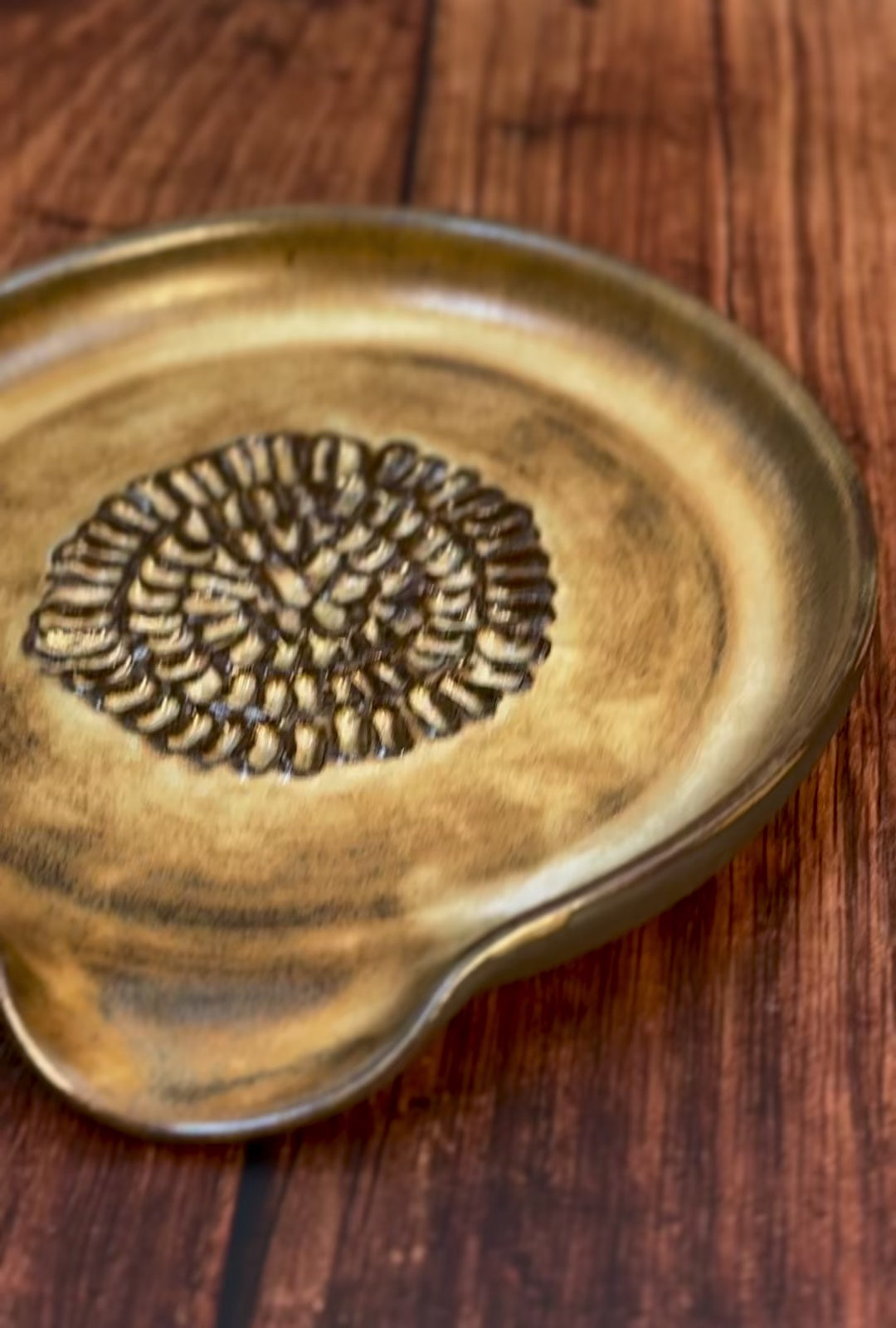 Earthy Brown Handmade Grating Dish (Stoneware)