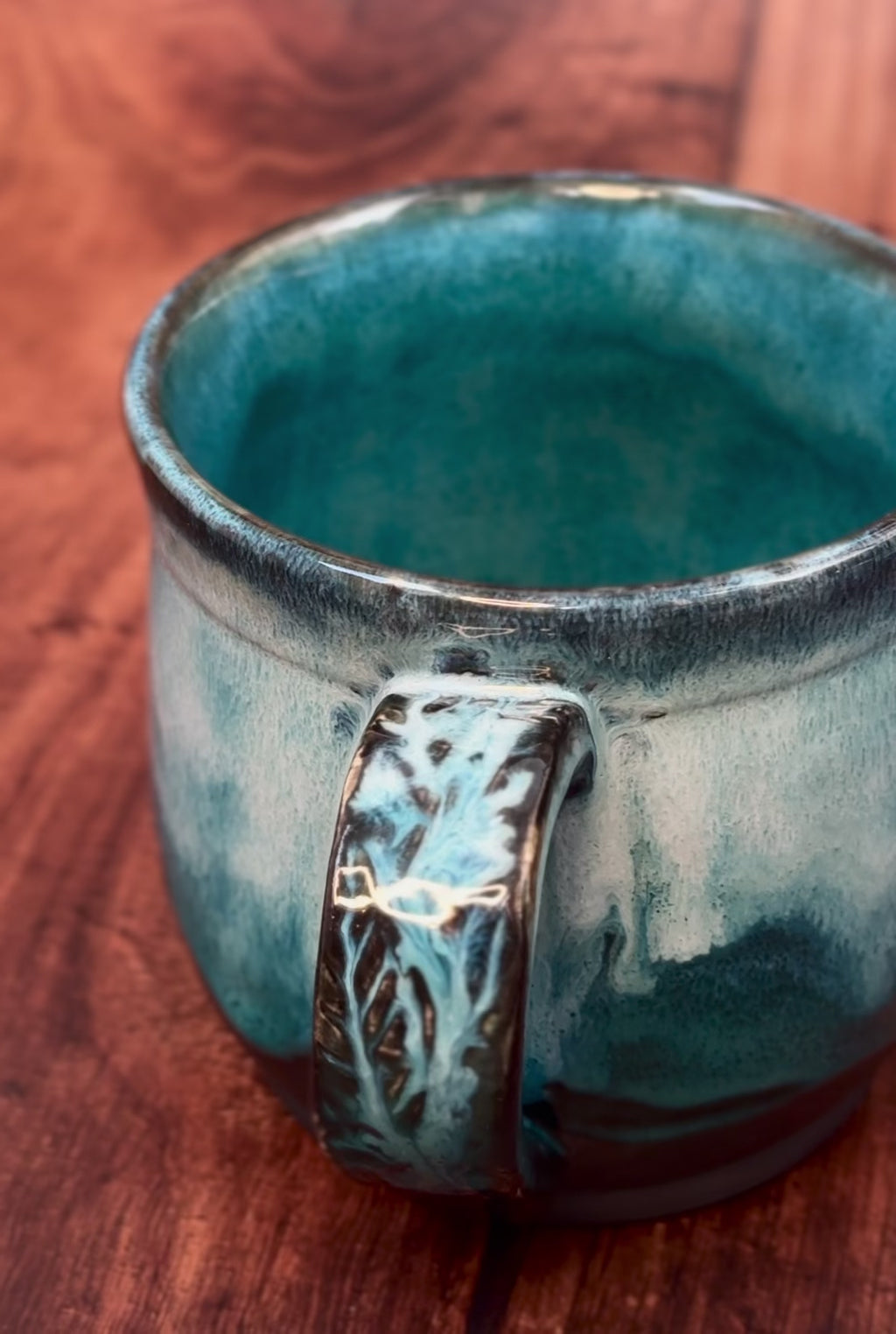 Deep Teal Handmade Mug (Stoneware)