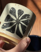 Graphic Handmade Ceramic Espresso Cup Set (Stoneware, Set of 2)