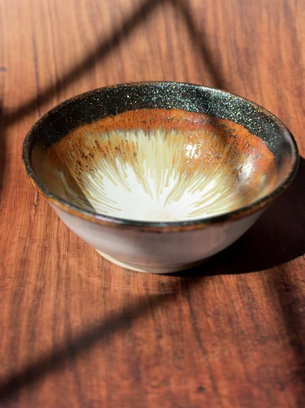 Sparkle Rim Handmade Ceramic Bowl (Stoneware)