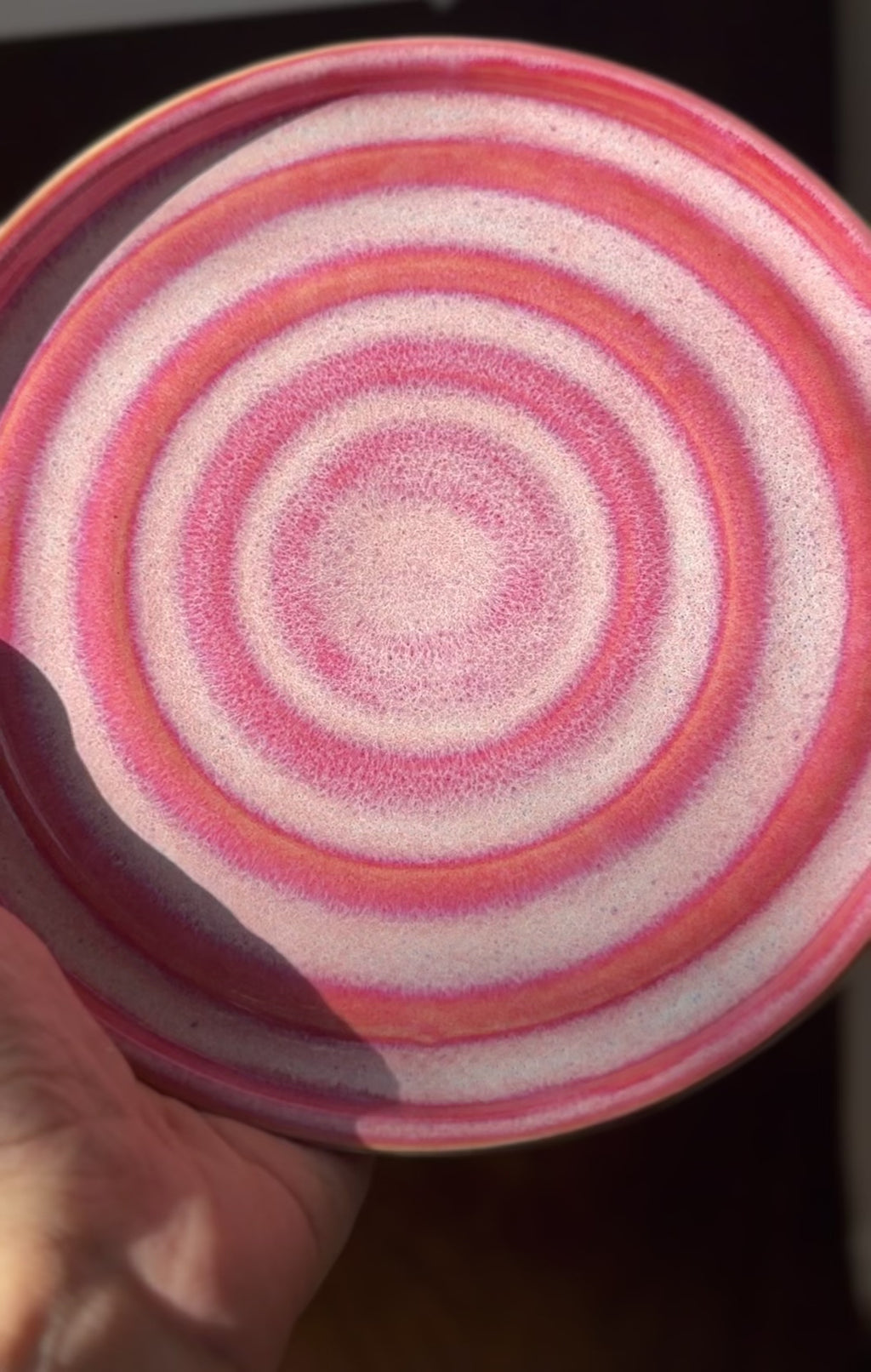 Bright Pink Handmade Spoon Rest (Stoneware)