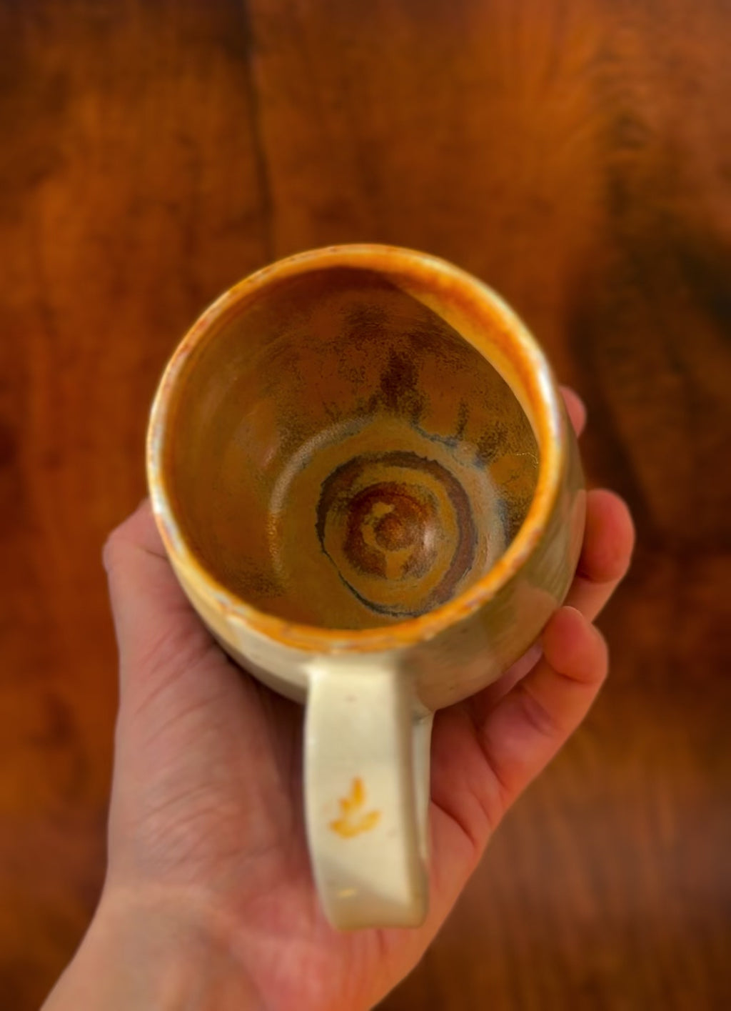 Warm Fall Leaf Handmade Mug (Stoneware)
