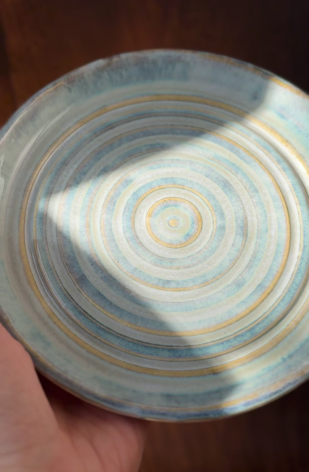 Light Blue Handmade Spoon Rest (Stoneware)