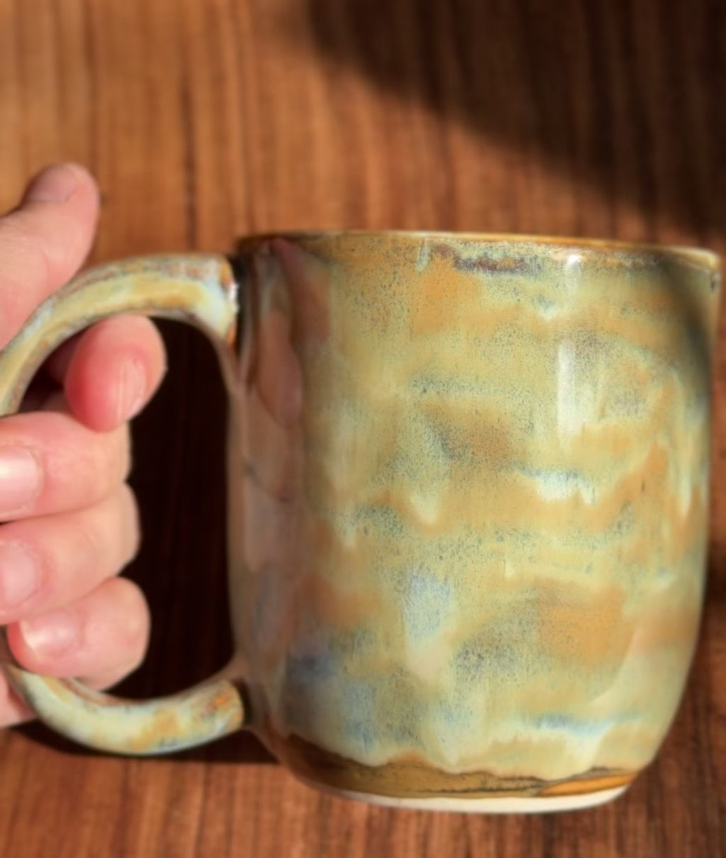 Earth Tone Handmade Ceramic Mug (Stoneware)