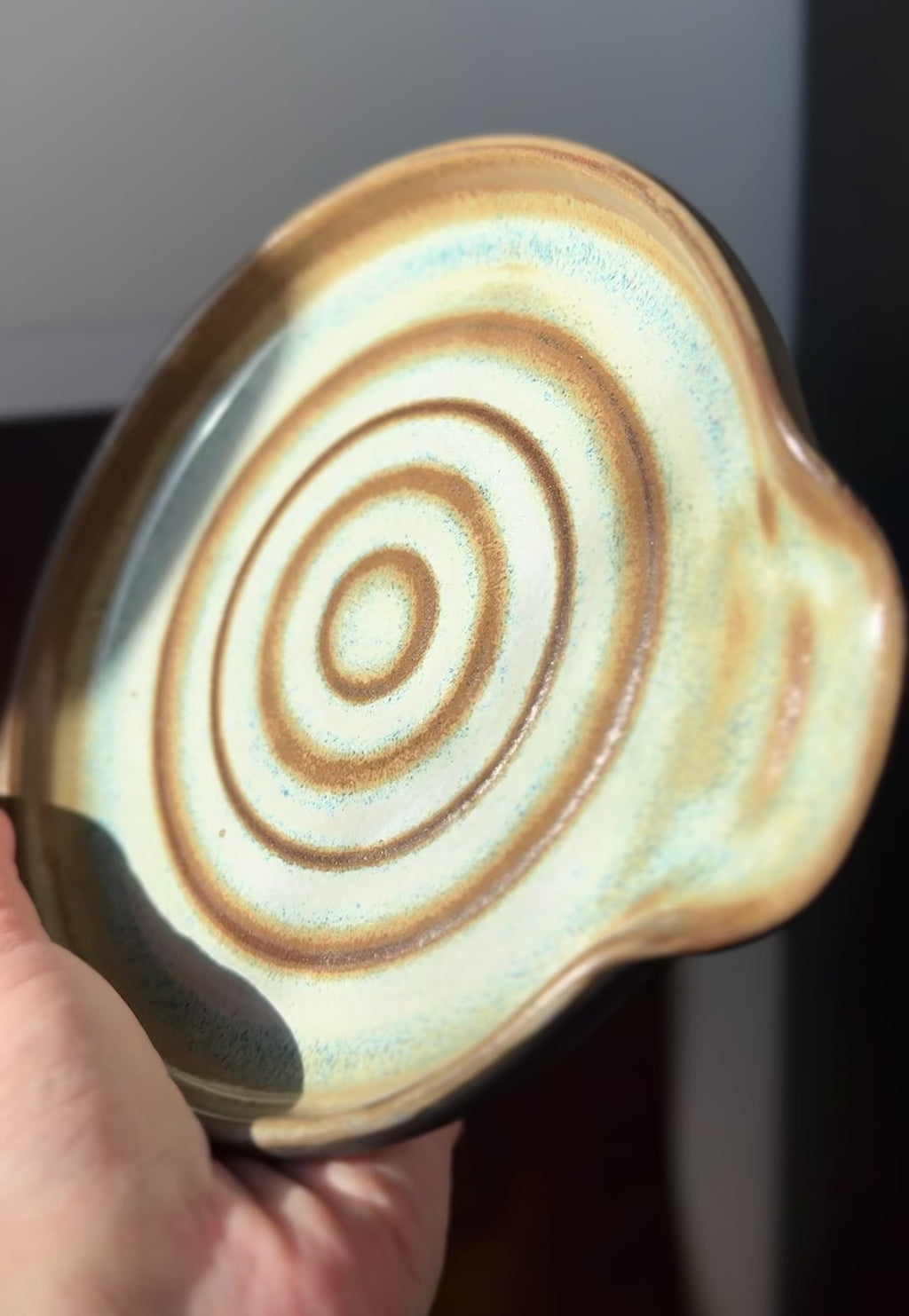 Earth Tone Handmade Spoon Rest (Stoneware)