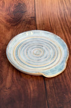 Light Blue Handmade Spoon Rest (Stoneware)
