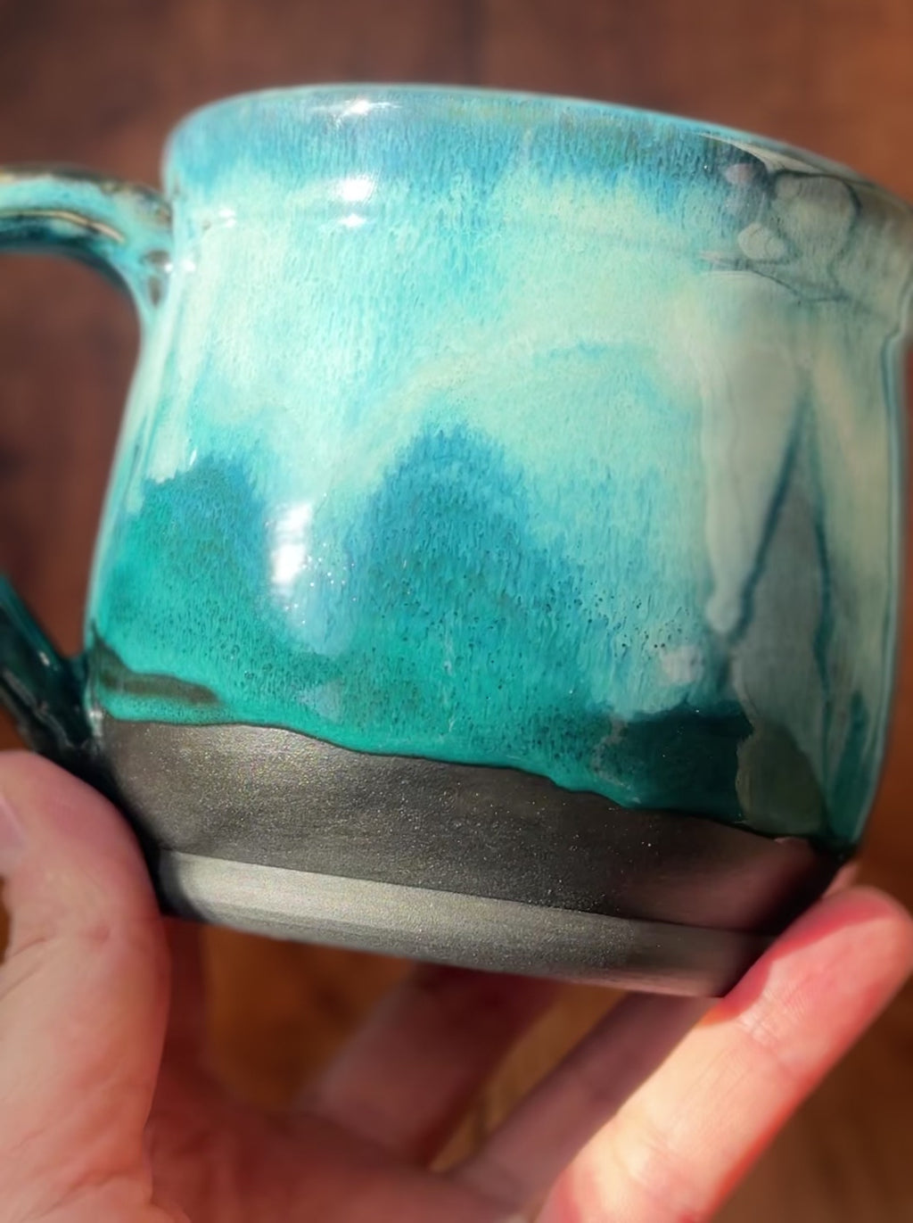 Deep Teal Handmade Mug (Stoneware)