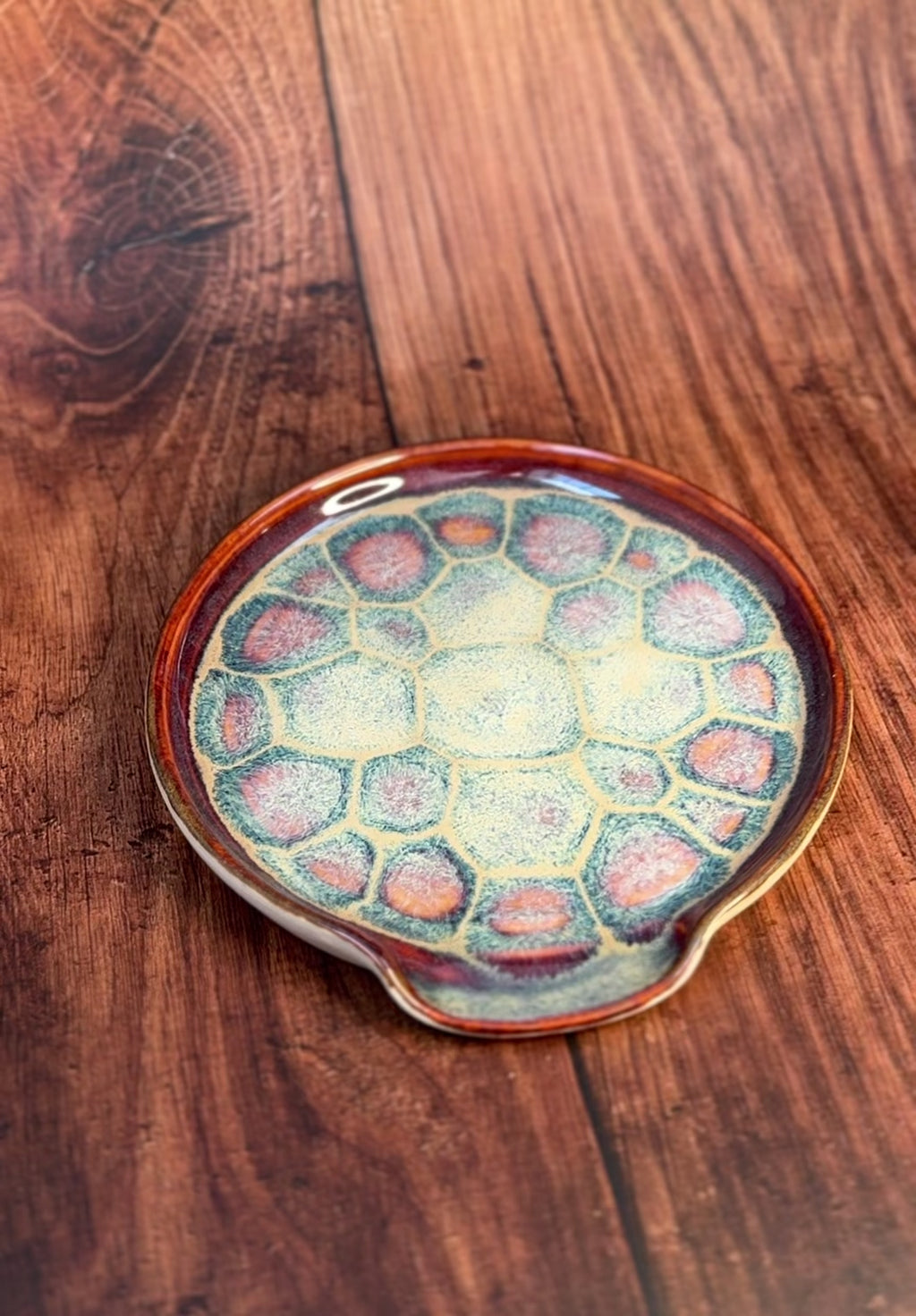 Multi-Colored Handmade Spoon Rest (Stoneware)